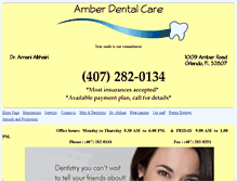 Tablet Screenshot of amberdentalcare.com